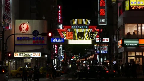 Dotonbori street Video stock 134612452