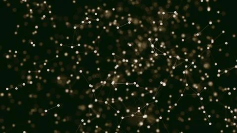 Dots and glowing particles with plexus Stock Illustration