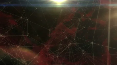 Dots and Lines in elegant red glowing color theme Stock Footage 62709426