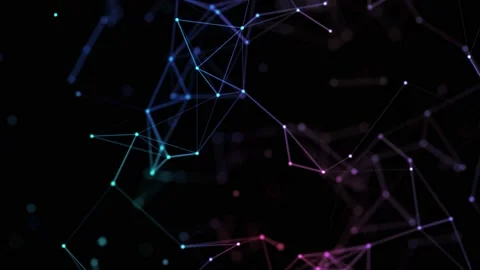 Dots and lines transform. Network connection structure. 3d network concept Stock Footage 146206131