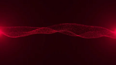 Dots and waves of red color, abstraction, background Stock-Footage 165243825