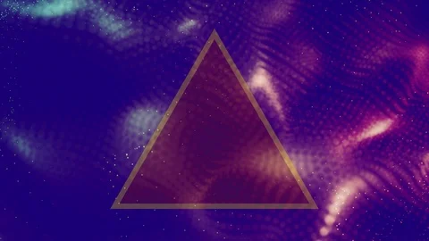Dots And Waves Triangle Shape Graphics Background Stock Footage 116913661
