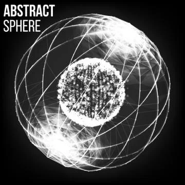 Dots Array And Lines. Vector Illustration. Big Data Visualization Abstract Stockillustratie