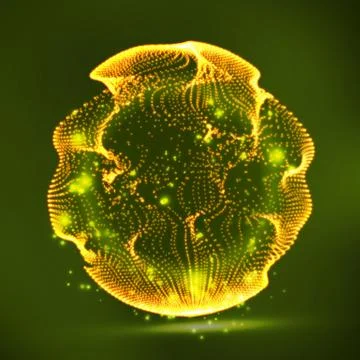 Dots Array And Lines. Vector Illustration. Big Data Visualization Abstract Stock Illustration