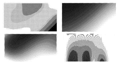 Dots Background. Set grunge Pattern. Pop art Fade Overlay. Black and White Te Stock Illustration