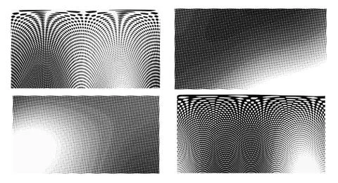 Dots Background. Set grunge Pattern. Pop art Fade Overlay. Black and White Te Stock Illustration