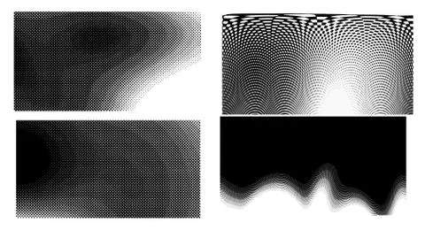 Dots Background. Set grunge Pattern. Pop art Fade Overlay. Black and White Te Stock Illustration