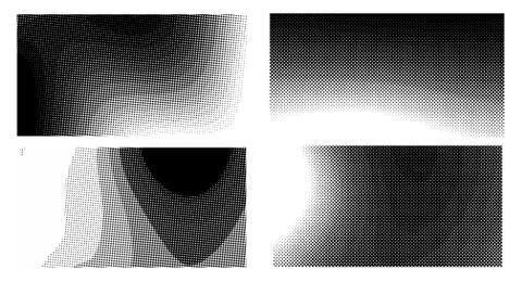 Dots Background. Set grunge Pattern. Pop art Fade Overlay. Black and White Te Illustrazione stock