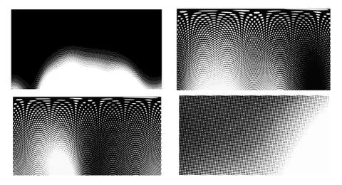 Dots Background. Set grunge Pattern. Pop art Fade Overlay. Black and White Te Stock Illustration