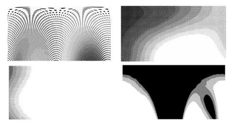 Dots Background. Set grunge Pattern. Pop art Fade Overlay. Black and White Te Stock Illustration