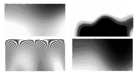 Dots Background. Set grunge Pattern. Pop art Fade Overlay. Black and White Te Stock Illustration