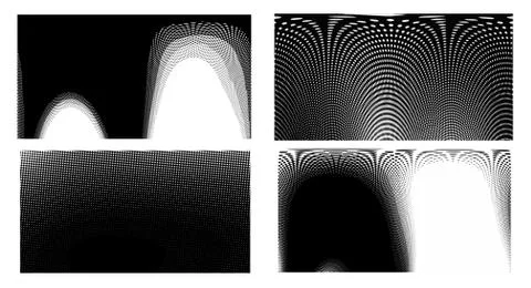 Dots Background. Set grunge Pattern. Pop art Fade Overlay. Black and White Te Stock Illustration