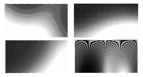 Dots Background. Set grunge Pattern. Pop art Fade Overlay. Black and White Te Stock Illustration