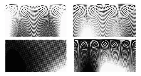 Dots Background. Set grunge Pattern. Pop art Fade Overlay. Black and White Te Stock Illustration