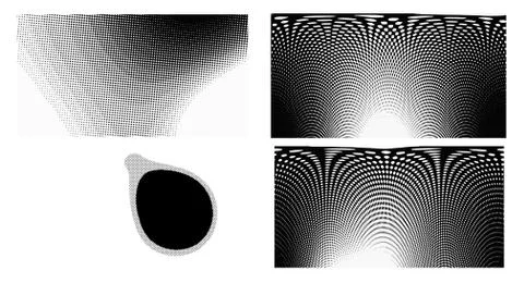 Dots Background. Set grunge Pattern. Pop art Fade Overlay. Black and White Te Stock Illustration