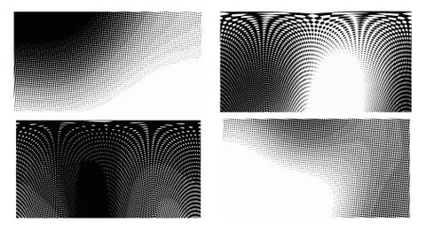 Dots Background. Set grunge Pattern. Pop art Fade Overlay. Black and White Te Stock Illustration