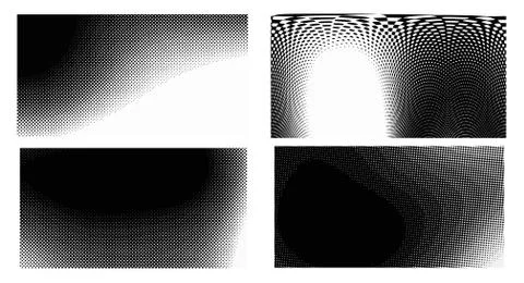 Dots Background. Set grunge Pattern. Pop art Fade Overlay. Black and White Te Illustrazione stock