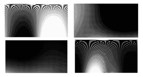 Dots Background. Set grunge Pattern. Pop art Fade Overlay. Black and White Te Stock Illustration