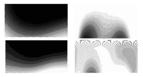 Dots Background. Set grunge Pattern. Pop art Fade Overlay. Black and White Te Illustrazione stock