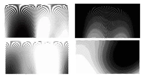 Dots Background. Set grunge Pattern. Pop art Fade Overlay. Black and White Te Stock Illustration