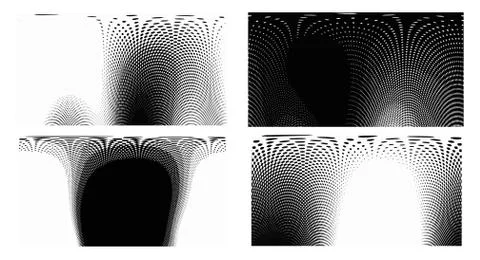 Dots Background. Set grunge Pattern. Pop art Fade Overlay. Black and White Te Stock Illustration