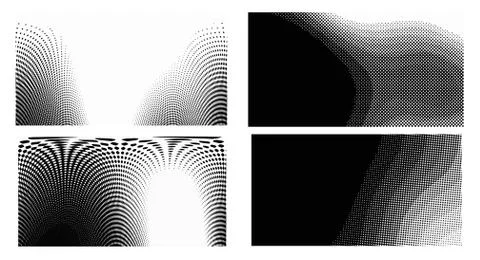 Dots Background. Set grunge Pattern. Pop art Fade Overlay. Black and White Te Stock Illustration