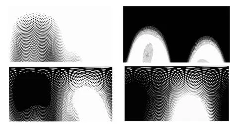 Dots Background. Set grunge Pattern. Pop art Fade Overlay. Black and White Te Stock Illustration