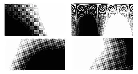 Dots Background. Set grunge Pattern. Pop art Fade Overlay. Black and White Te Stock Illustration