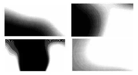 Dots Background. Set grunge Pattern. Pop art Fade Overlay. Black and White Te Stock Illustration