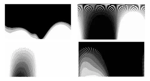 Dots Background. Set grunge Pattern. Pop art Fade Overlay. Black and White Te Stock Illustration