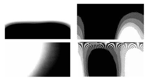 Dots Background. Set grunge Pattern. Pop art Fade Overlay. Black and White Te Stock Illustration