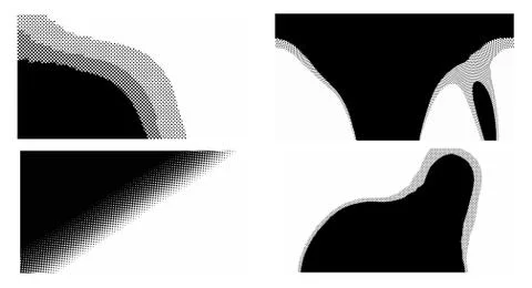 Dots Background. Set grunge Pattern. Pop art Fade Overlay. Black and White Te Stock Illustration