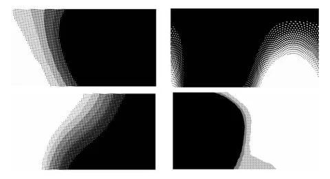 Dots Background. Set grunge Pattern. Pop art Fade Overlay. Black and White Te 스톡 일러스트