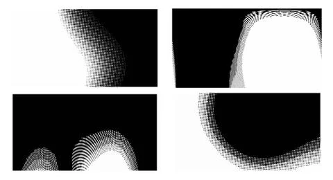 Dots Background. Set grunge Pattern. Pop art Fade Overlay. Black and White Te 스톡 일러스트