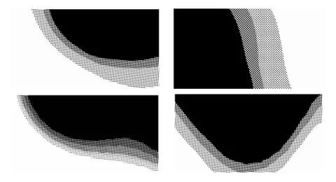 Dots Background. Set grunge Pattern. Pop art Fade Overlay. Black and White Te Stock Illustration