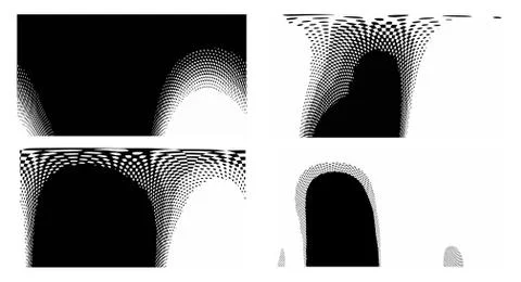 Dots Background. Set grunge Pattern. Pop art Fade Overlay. Black and White Te Stock Illustration