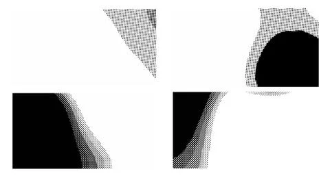 Dots Background. Set grunge Pattern. Pop art Fade Overlay. Black and White Te Stock Illustration