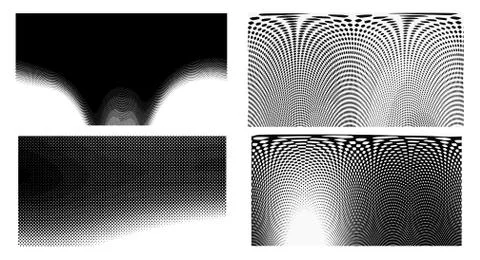 Dots Background. Set grunge Pattern. Pop art Fade Overlay. Black and White Te Stock Illustration