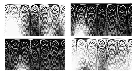 Dots Background. Set grunge Pattern. Pop art Fade Overlay. Black and White Te Stock Illustration