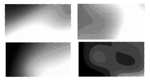 Dots Background. Set grunge Pattern. Pop art Fade Overlay. Black and White Te Stock Illustration