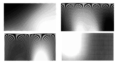 Dots Background. Set grunge Pattern. Pop art Fade Overlay. Black and White Te Stock Illustration