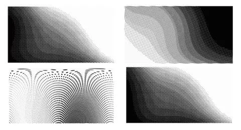 Dots Background. Set grunge Pattern. Pop art Fade Overlay. Black and White Te Stock Illustration