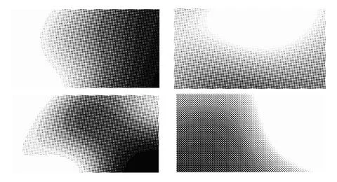 Dots Background. Set grunge Pattern. Pop art Fade Overlay. Black and White Te Stock Illustration