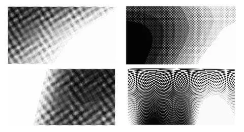 Dots Background. Set grunge Pattern. Pop art Fade Overlay. Black and White Te Stock Illustration