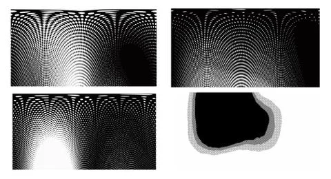 Dots Background. Set grunge Pattern. Pop art Fade Overlay. Black and White Te Stock Illustration