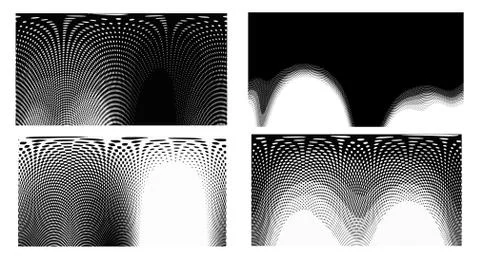 Dots Background. Set grunge Pattern. Pop art Fade Overlay. Black and White Te Stock Illustration