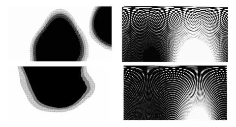 Dots Background. Set grunge Pattern. Pop art Fade Overlay. Black and White Te Stock Illustration