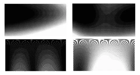 Dots Background. Set grunge Pattern. Pop art Fade Overlay. Black and White Te Stock Illustration