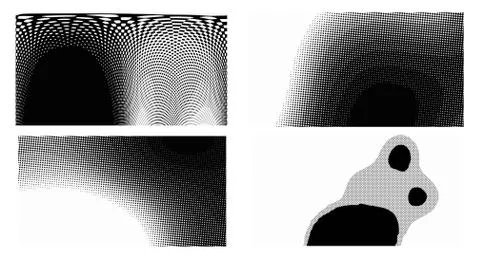 Dots Background. Set grunge Pattern. Pop art Fade Overlay. Black and White Te 스톡 일러스트