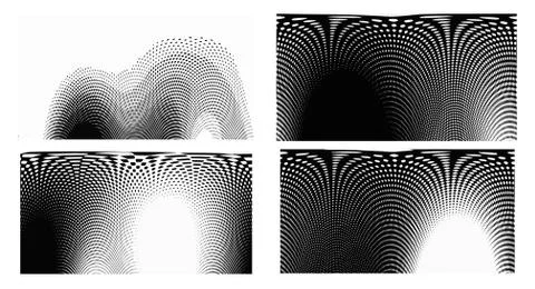 Dots Background. Set grunge Pattern. Pop art Fade Overlay. Black and White Te 스톡 일러스트